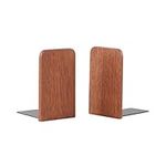 Muso Wood Book Ends for Shelves, No