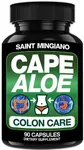 Cape Aloe Colon Cleanse, Detox & Flush - 90 Capsules. Gentle Constipation Relief and Bowel Movement Acting as Natural Herbal Laxative - Supports Bowel Movements for Digestive Health