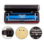 jieshiling Harmonica, Standard Diatonic Key of C 10 Holes 20 Tones Blues Mouth Organ Harp For Kids, Beginners, Professional, Students (Blues)