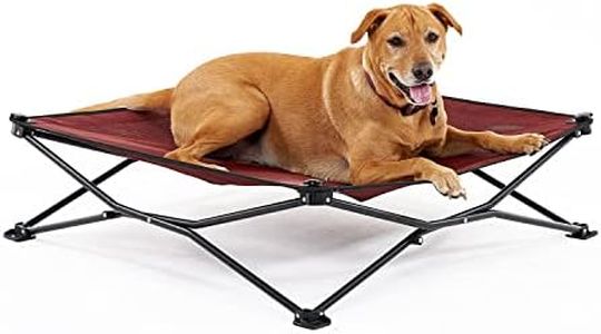 COOLAROO On The Go Cooling Elevated Dog Bed, Portable for Travel & Camping, Collapsible for Storage, Large, Brick