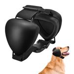 ZOHAN Dog Ear Muffs for Noise Protection, Comfort Dog Noise Cancelling Ear Muffs with Fast Snap Lock for Fireworks, Thunder, Vacuums(Black,L)