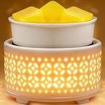 Maromamix Ceramic Wax Melt Warmer with 7-Color Light–Electric Candle Warmer for Scented Melts, PTC Heating Oil Burner for Home, Office, Gift & Decor