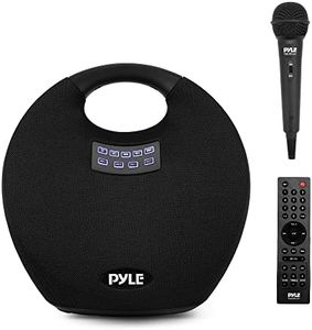 Pyle Portable Bluetooth Speaker, Waterproof Wireless Speakers, Bocina, Karaoke Speaker, w/Wireless Microphone, Clear Surround Sound & Bass, Ideal for Indoor/Outdoor Parties, Shower, Beach & Travel