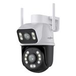 Active Pixel 3MP+3MP =6MP | Dual Lens Smart CCTV Camera | WiFi IP Home Security Camera | Double Side View | Rotating Pan & Tilt | Outdoor CCTV Camera | Alexa Supported