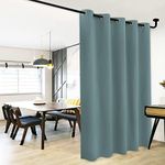NICETOWN Greyish Blue Bedroom Blackout Curtain Panel, 1 Panel, 70 x 84 inch, Privacy Window Thermal Insulated Blackout Drape/Drapery for Loft, Guestroom