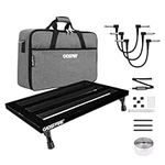 Ghost Fire Guitar Pedal Board Aluminum Alloy 1.76lb Super light Effect Pedalboard 19.8''x11.5'' with Carry Bag and Effects Pedal Patch Cables(3 Pack)
