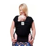 Baby Sling Wrap Premium Baby Carrier Newborn to Toddler - Original Stretchy Baby Wrap Carrier | One Size Fits All | Cozy & Soothing for Babies | Black by Funki Flamingo