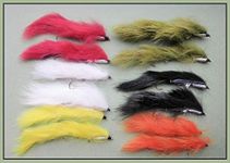 Snake Fishing Flies, 12 Mixed Colou