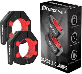 Quick Release Olympic Barbell Collars 2" (Pair) - Non-Slip Weightlifting Barbell Clips for Secure Powerlifting, Home & Gym - High-Strength Metal Bar Clamps