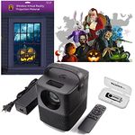 Atmosfx Holiday Digital Decoration Kit Includes HD Projector, 48” x 72” Holographic Projection Screen, USB Video Stick for Halloween, Christmas and More