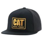 Caterpillar Men's Diesel Power Flat Bill Cap, Black, One Size