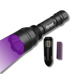 RDR INNOVATIONS 5W Aluminium UV Flashlight +18650 Li-ion Cell + Charger (5W 395nm)