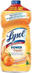 Lysol Power & Fresh Multi-Surface Cleaner, Pourable Disinfecting All-Purpose Cleaner for Floor & Hard Surfaces, Cuts Grease & Grime, Orange Scent, 1.2 L