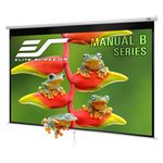 Elite Screens Manual B Series, 100-inch Diagonal 16:10, Pull-Down Projection Screen w/ Auto Lock, Model: M100X