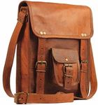 { Shreenath Enterprises } Leather 11" Mens Leather Satchel Vintage Leather Messenger Bag Shoulder Bag for I Pad