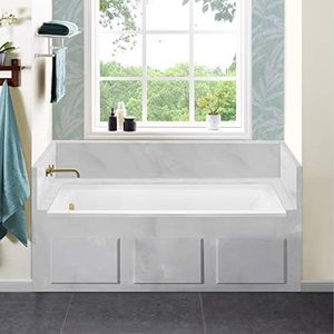Swiss Madison Well Made Forever SM-DB563 Voltaire Alcove Bathtub, 60" x 32", Glossy White