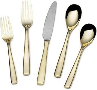 Mikasa 5190389 Delano Gold Plated 20-Piece Stainless Steel Flatware Set, Service for 4