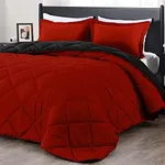 downluxe Queen Comforter Set - Red 