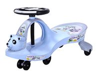 Toyzone Baby Panda Magic Car | Ride-on Baby Car| Swing Car | Comfortable Seats & Durable | Elegant Design | Twister Ride on | Magic Toy Car | KSteering Music & Lights | for Kids Age 2+ (Blue)