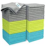 AIDEA Microfiber Cleaning Cloths-50PK, Soft Highly Absorbent Cleaning Towels, Lint Free Streak Free Microfiber Towels for Cars, House, Kitchen, Window Gifts(12in.x12in.)