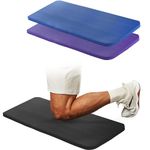 DEAYOU 3 Pack Yoga Knee Pads Cushion, Non Slip Exercise Mat for Pain Free Yoga, Extra-Thick Pilates Knee Mats, Portable Yoga Mat Accessory for Fitness, Elbows, Wrist, Forearms, 24"x10"x0.6", 3-Color