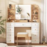 43" Makeup Vanity Desk with Mirror 