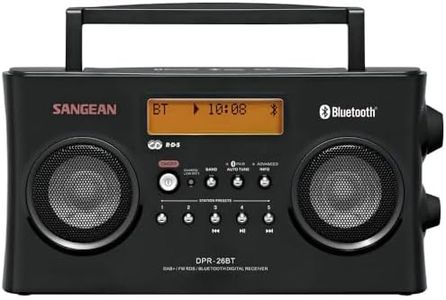 Sangean DPR-26BT DAB+ Radio - Portable Bluetooth Speaker - FM and AUX-in - Black
