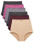 B2BODY Womens Underwear High-Waist Tummy Control Girdle Panties Small to Plus Size Assorted Colors 6 Pack (3XL) Chocolate