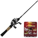 Zebco 33 Micro Spincast Reel and 2-Piece Fishing Rod Combo, Quickset Anti-Reverse Fishing Reel with Bite Alert, Includes 35-Pieces of Tackle