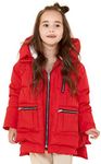 Orolay Children Hooded Down Coat Girls Quilted Puffer Jacket Boys Winter Jackets Red 110CM