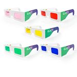 GloFX Color Therapy Paper Glasses - 5 Pack - Chakra Glasses Chromatherapy Glasses Light Therapy