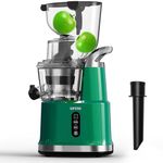 SiFENE Cold Press Juicer Machines, Big Mouth 83mm Opening Whole Slow Masticating Juicer, Easy-Clean Juice Extractor Maker For Full-Bodied Fruit & Veg Juice, High Yield, Non-BPA, Green