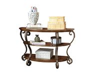 Ashley Furniture Signature Design - Nestor End Table - Traditional Vintage Style - Round - Medium Brown