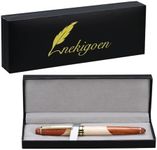 nekigoen Handmade Wooden Rollerball Pen Gift Set with Gift Box, Business Rollerball Pen with Fancy Journaling Executive Pen Case
