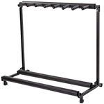 Display4top Multi Guitar Stand 7 Holder Foldable Universal Display Rack - Portable Black Guitar Holder.Padding for Classical Acoustic, Electric, Bass Guitar