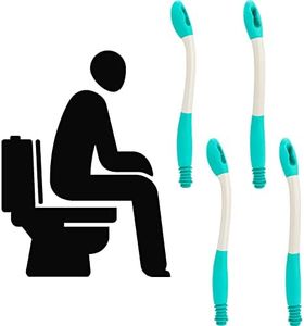 4 Pcs Toilet Aids Tools Long Reach Comfort Toilet Assist Tool Butt Wiper for Fat People Toilet Aids for Wiping Aids for Toileting Elderly Handicapped Accessories Mobility Aids Assistance, 15 Inch