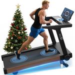 Cowmew Treadmills for Home, Folding Treadmill with 15% Auto Incline, 20KM/H, 7HP, 180KG Capacity, Running Machine for Heavy People with LED Display, Speed Knob, Fitness Apps, Bluetooth Speakers