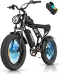 Electric Bike for Adult, 1000W Motor 20 inch Fat Tire Ebike,Up to 30MPH & 70Miles,15AH Removable Battery, 7 Speed Gear Hydraulic Brakes Electric Motorcycle Bicycle