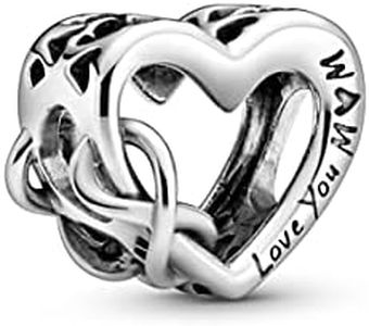 Pandora Love You Mum Infinity Heart Charms, one size, Metal, No Gemstone