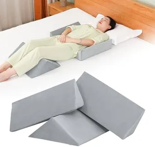 TYYIHUA 3 in1 Foam Wedges for Positioning in Bed,Wedge Pillows for Seniors,Wedges for Bed Positioning,Bed Wedges & Body Positioners,Wedge Pillow for Back Pain Relief, Bed Sores,Gray Velvet