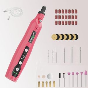 TooYsion mini cordless rotary tool kit,with LED Light and 52PCS Accessories,Type-C Charging, 3.7V 2.0Ah rechargeable battery,Multi-Purpose 5-speed for Engraving,Sanding,Polishing,DIY Crafts,