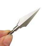 SHARROW 12pcs Archery Arrowheads Traditional Hunting Points Metal Arrow Tips Arrow Head Broadheads for Crossbow Compound Recurve Bow Shooting (Type 2)