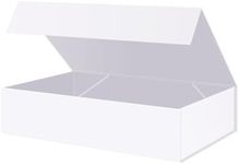 MALICPLUS Extra Large Gift Box 43.18 x 27.94 x 10.16 CM, Extra Large Gift Box with Lid, Gift Box for Clothes and Large Gifts (Matte White)