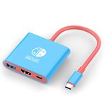 2026 Switch 2 Dock for Nintendo Switch 2 Adapter 3 in 1 with 4K 60Hz HDMI 2.0, USB 3.0 Port, USB C 100 W Charging, TV Adapter Switch OLED Hub Docking Station Portable Travel for Nintendo 2 Accessories