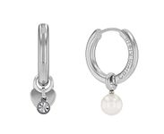 CKJ Calvin Klein Women's HUGGIE GIFT SET Collection Dangle & Drop Earrings - 35700001, White, One Size