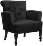 Artiss Armchair Black Wingback Recliner Lounge Dining Chairs Sofa Nursing Seat Occasional Reading Seating Home Living Room Bedroom Furniture, Polyester, Armchairs in 44cm Height