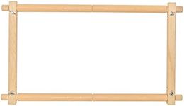 Generic Rectangle Wooden Tapestry Scroll Embroidery Silk-painting Frame Cross Stitch Sewing Tool