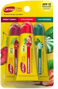 CARMEX Moisturizing Lip Balm Variety Pack - Fresh Cherry, Strawberry, Wintergreen .35 oz tube