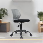 Make My Chairs Joypod Kids Rolling Ratating Chair with Adjustable Height | Cushion Seat | Metal Base Computer Desk & Kids Task Chairs (Grey)