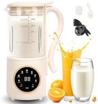 47oz (1400ml) Automatic Soy Milk Maker, 9 in 1 Nut Milk Maker, with Self-Cleaning,16 Blades Makes Almond Milk, Oat Milk, Plant Milk, Juice with Steel Blades LED Display for Home